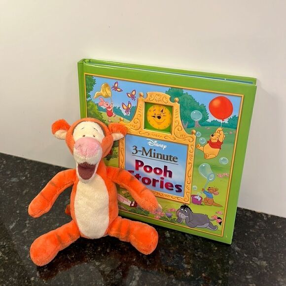 Disney Other - Disney Tiger 9” Plush with Disney 3-Minute Pooh Stories